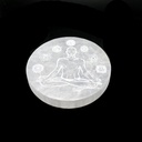 Round Meditation Selenite Charging Plate – 4"