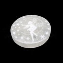 Round Fairy Selenite Charging Plate – 4"