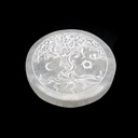 Round Tree of Life Selenite Charging Plate – 4"
