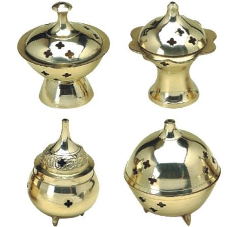 Brass Incense Cone Burners – 4" / Set of 4