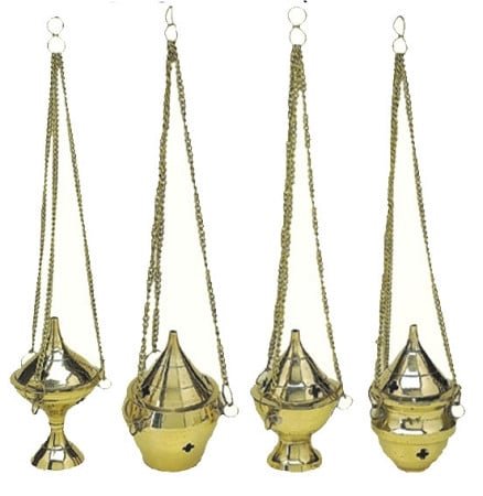 [BR44] Hanging Brass Burners – Set of 4