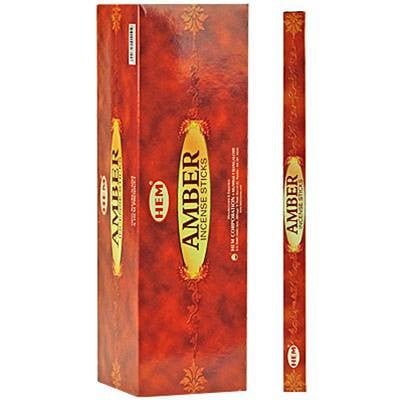HEM Amber Square Incense Sticks – 25-Pack Box