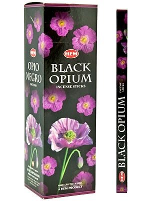 [H100-BLACKOPIUM] HEM Black Opium Square Incense Sticks – 25-Pack Box