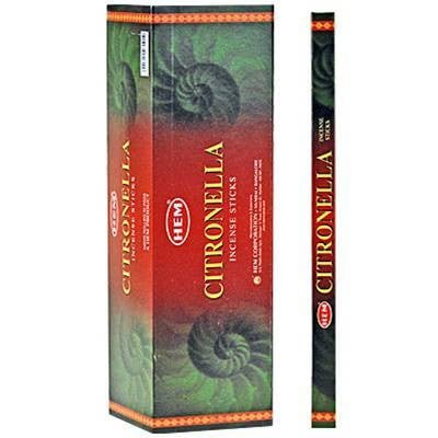 [H100-CITRONELLA] HEM Citronella Square Incense Sticks – 25-Pack Box