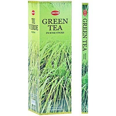 HEM Green Tea Square Incense Sticks – 25-Pack Box