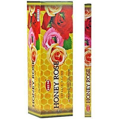HEM Honey Rose Square Incense Sticks – 25-Pack Box