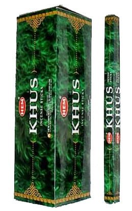 HEM Khus Square Incense Sticks – 25-Pack Box