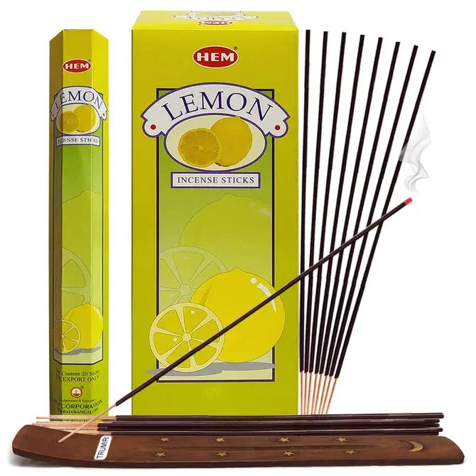HEM Lemon Square Incense Sticks – 25-Pack Box