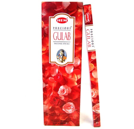 HEM Precious Gulab Square Incense Sticks – 25-Pack Box