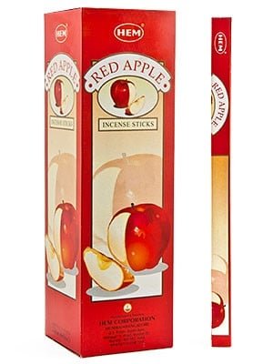HEM Red Apple Square Incense Sticks – 25-Pack Box
