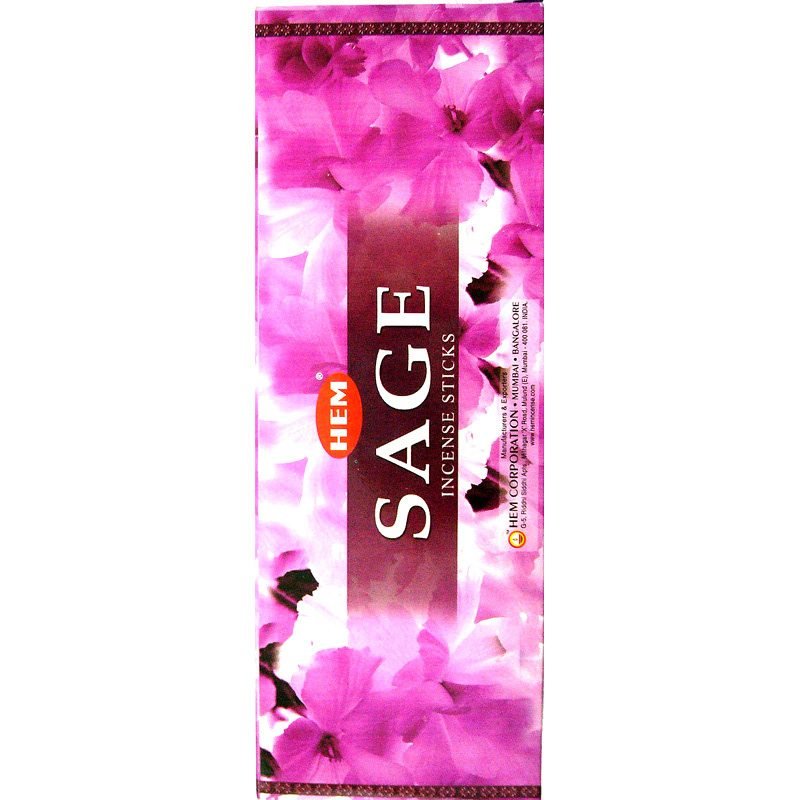 [H100-SAGE] HEM Sage Square Incense Sticks – 25-Pack Box