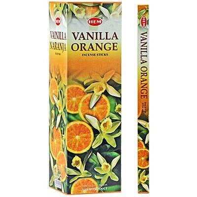 HEM Vanilla Orange Square Incense Sticks – 25-Pack Box