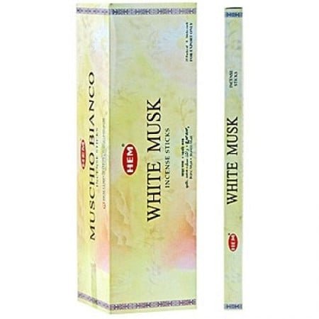 [H100-WHITEMUSK] HEM White Musk Square Incense Sticks – 25-Pack Box