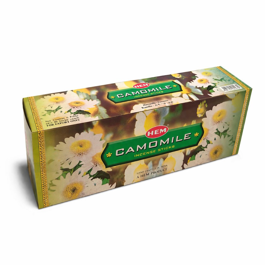[H220-CAMOMILE-2] HEM Camomile Hexa Incense Sticks – 6-Pack Box