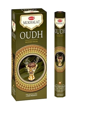 HEM Mukhalat Oudh Hexa Incense Sticks – 6-Pack Box