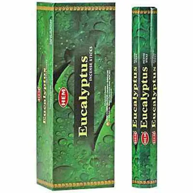 HEM Eucalyptus Hexa Incense Sticks – 6-Pack Box
