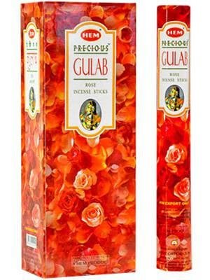 HEM Precious Gulab Hexa Incense Sticks – 6-Pack Box