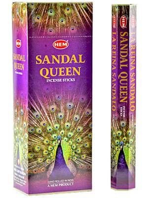 [H220-SANDALQUEEN] HEM Sandal Queen Hexa Incense Sticks – 6-Pack Box