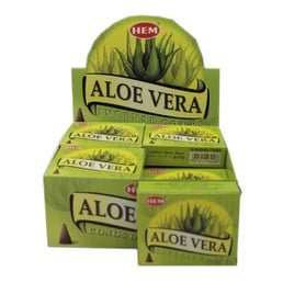 HEM Aloe Vera Incense Cones – 12-Pack Box