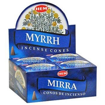 [H400-MYRRH] HEM Myrrh Incense Cones – 12-Pack Box