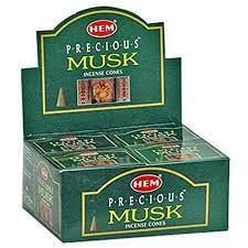 [H400-PRECIOUSMUSK] HEM Precious Musk Incense Cones – 12-Pack Box