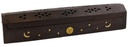 Black Sun & Moon Wooden Incense Coffin Box – 12"