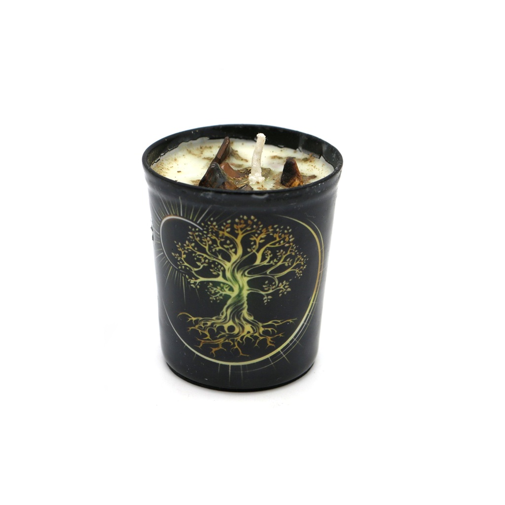 Golden Tree of Life Scented Votive Candle – 4"