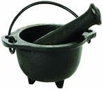 [10309] Cast Iron Mortar & Pestle – 4.5"
