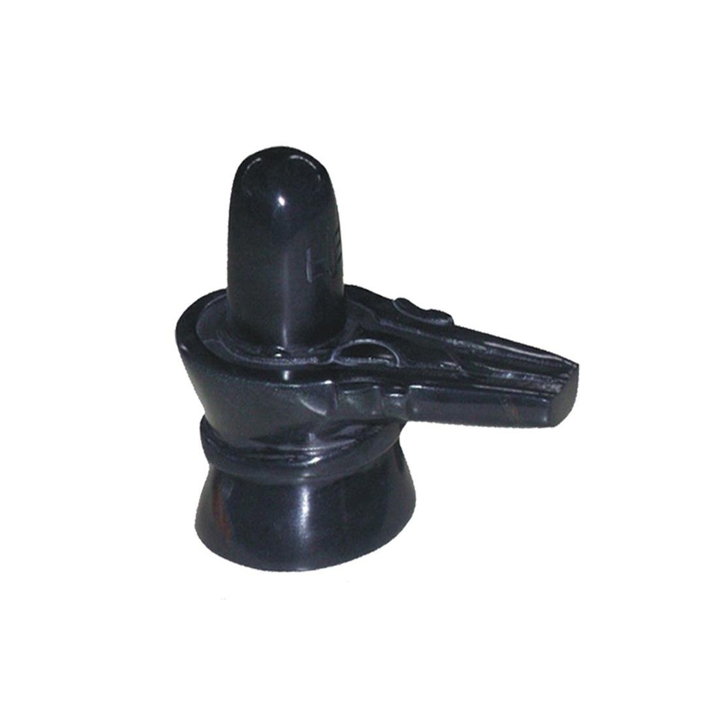 Shivling 5" Natural Black Marble