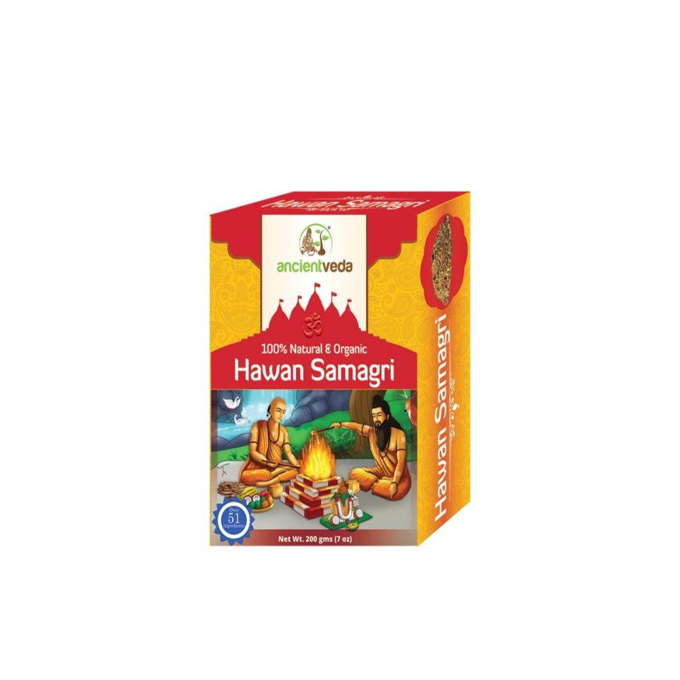 Ancient Veda Hawan Samagri 200gm/pack (12 packs/box