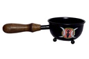 Triple Moon Goddess Metal Smudge Pot w/ Handle – 3"