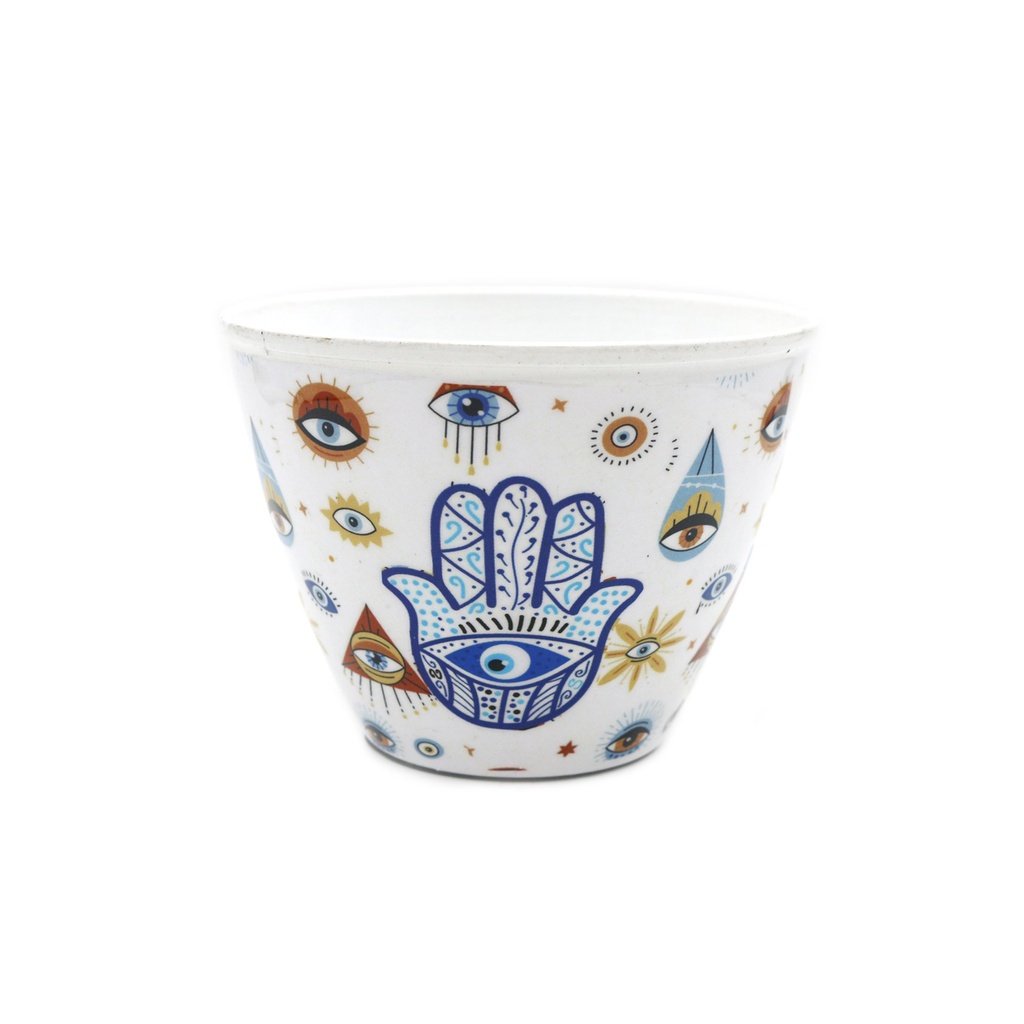 [14242] Hamsa Hand Metal Smudge Bowl – 3"