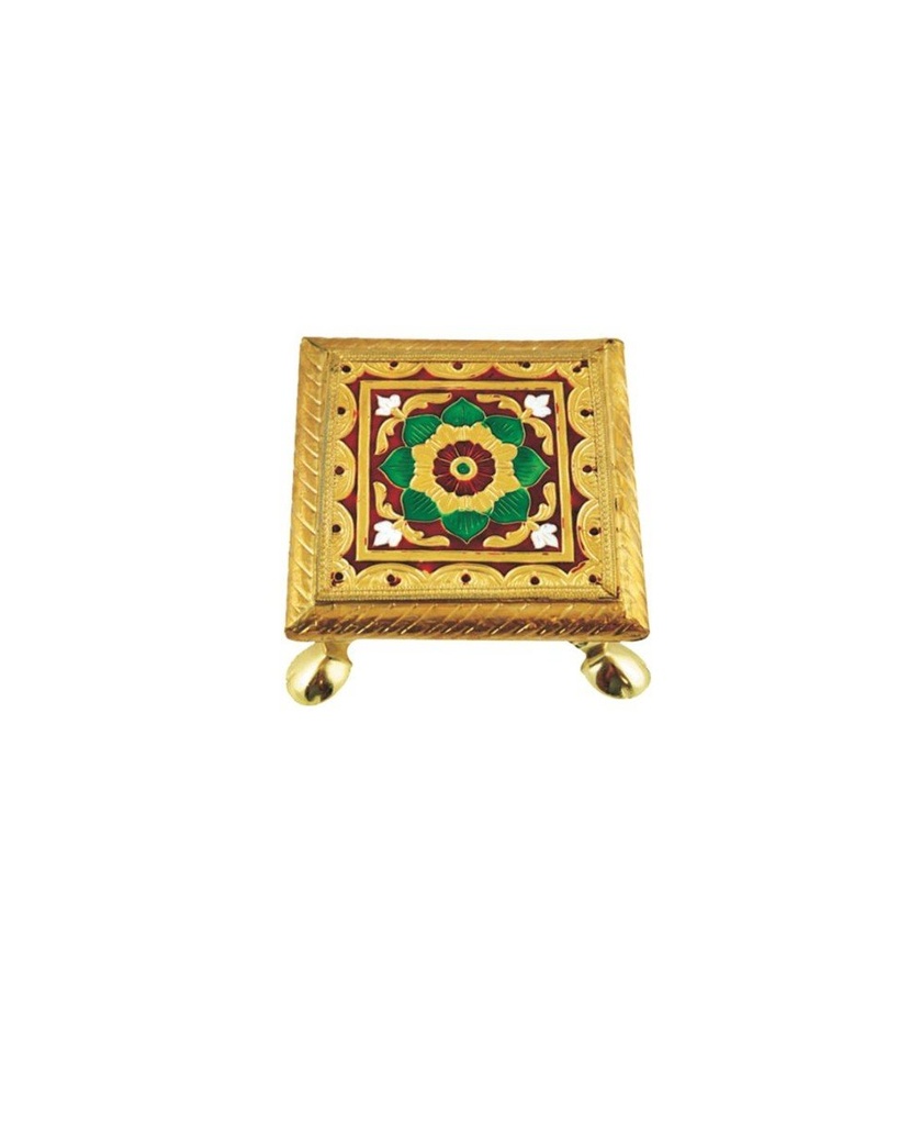 Golden Meenakari (5” x 5”)