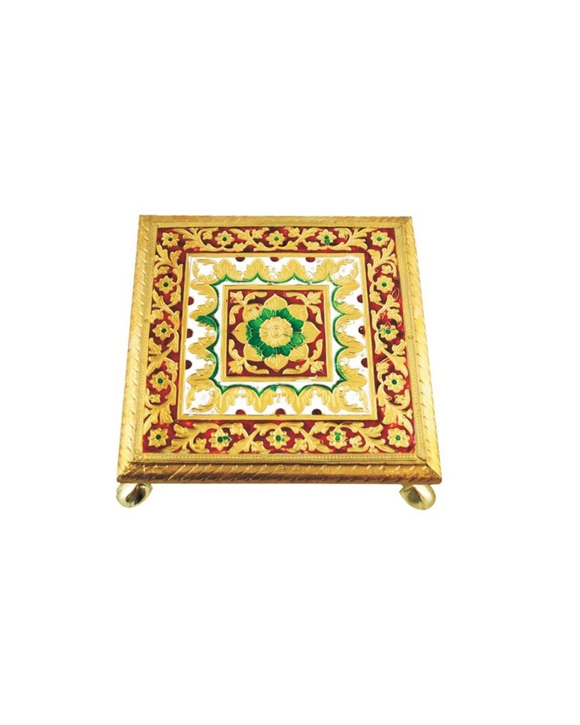 Golden Meenakari (8” x 8”)