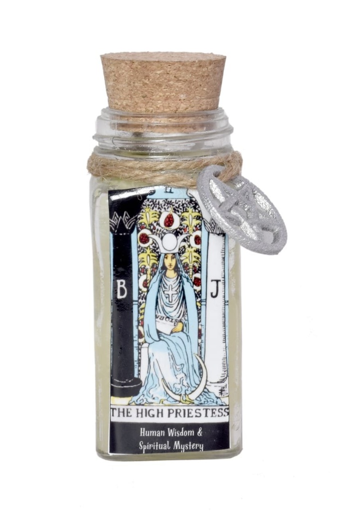 [14256] The High Priestess Tarot Card Smudge Candle – 6 oz