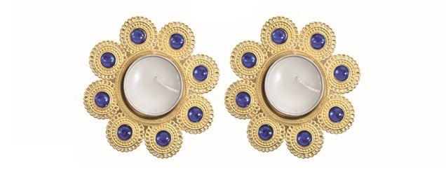 TEA LIGHT DIYA 6" SET OF 2