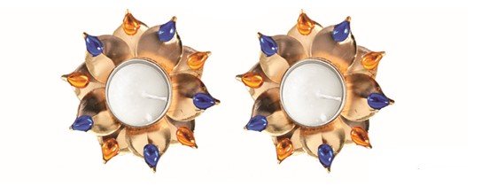 TEA LIGHT DIYA 6" ( SET OF 2 )