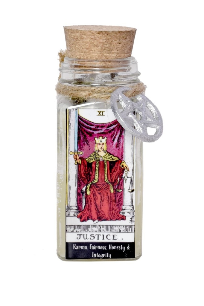 Justice Tarot Card Smudge Candle – 6 oz