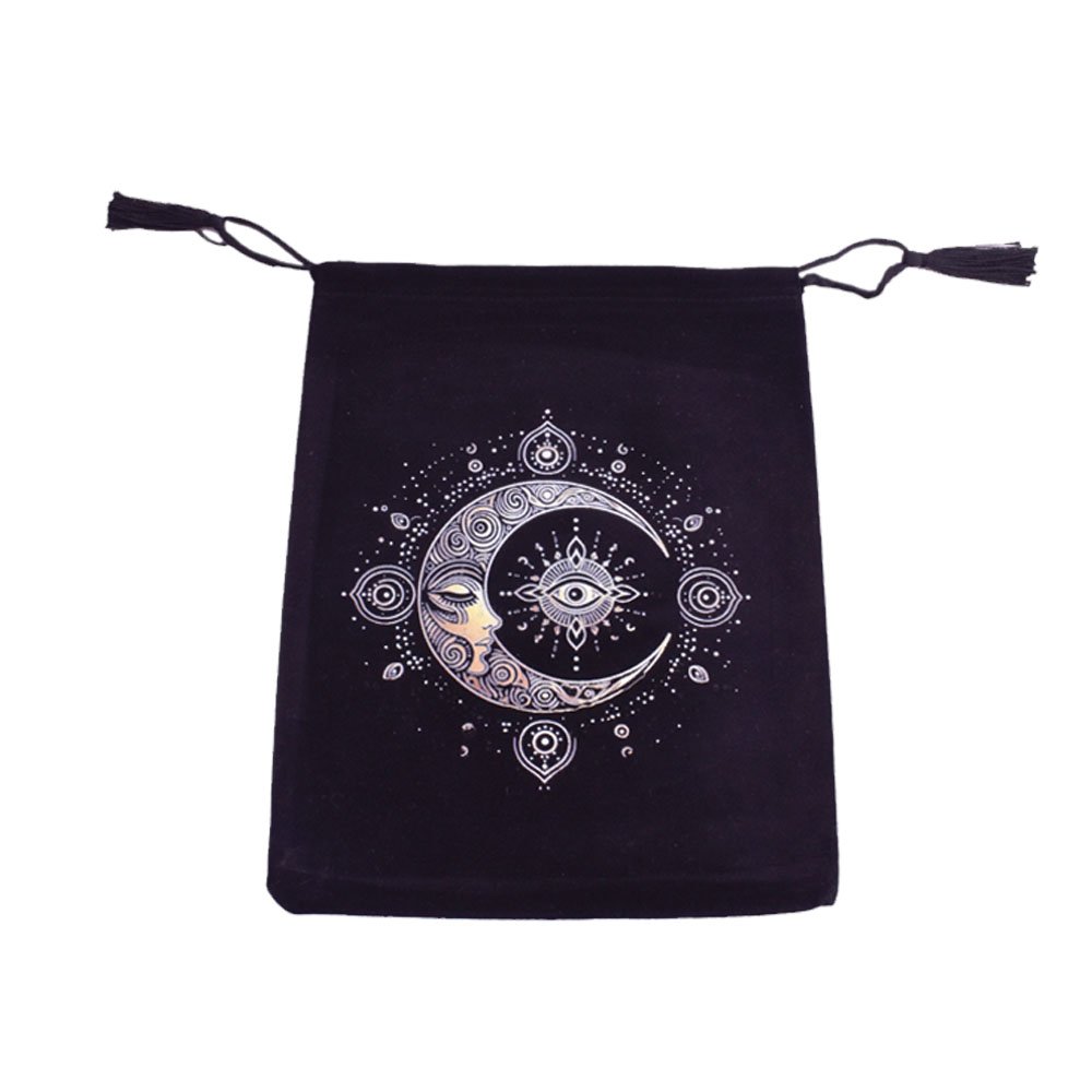 [14295] Celestial Protection Velvet Tarot Card Bag
