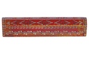 Red Hand-Painted Wooden Incense Coffin Box – 12" / Jali Cover