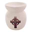 Ancient Cross Ceramic Oil Burner – 3"