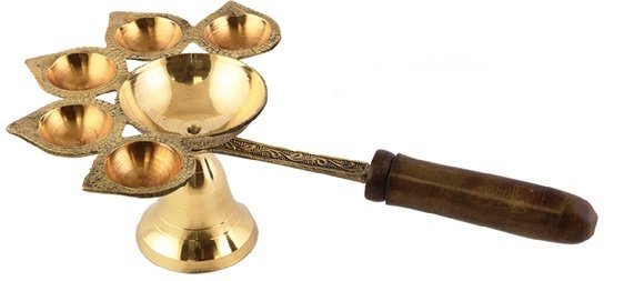Panchmukhi Aarti Diya (10”)