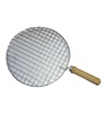 Stainless steel stove top grill with Wooden Handle (9.5”)