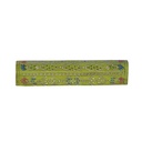 Green Hand-Painted Wooden Incense Coffin Box – 12" / Jali Cover