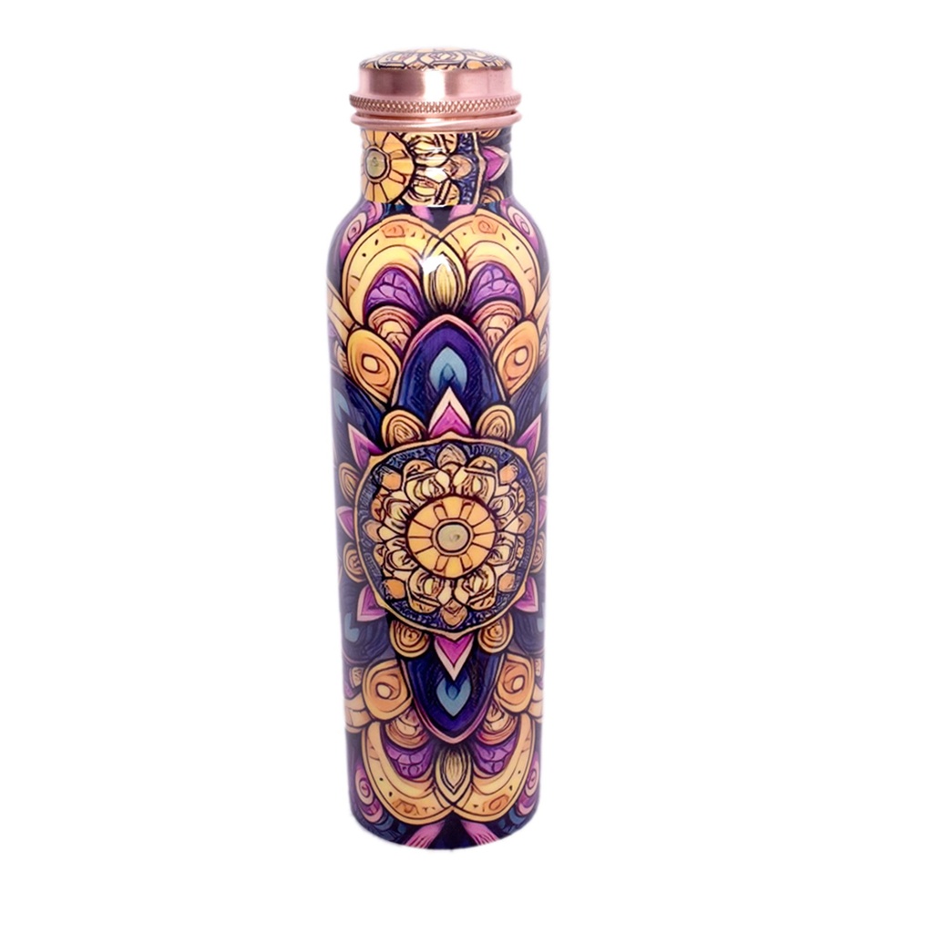 [14322] Mandala Radiance Copper Water Bottle – 950 ml / 32 oz