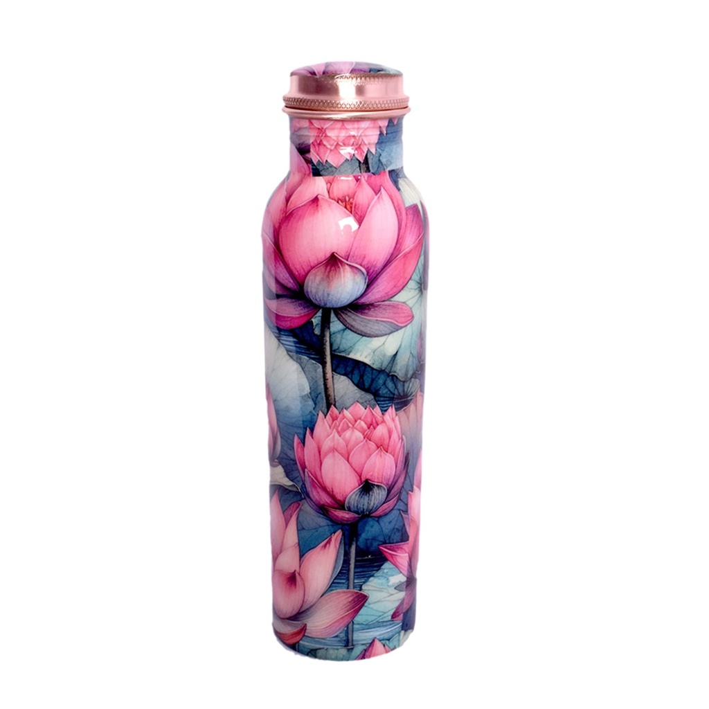 Zen Blossom Copper Water Bottle – 950 ml / 32 oz