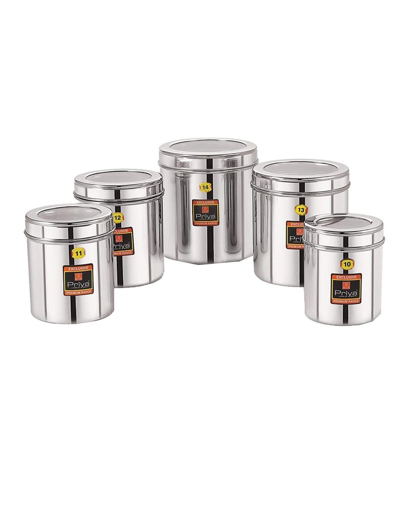 Ubha Dabba Clear Top Set of 5