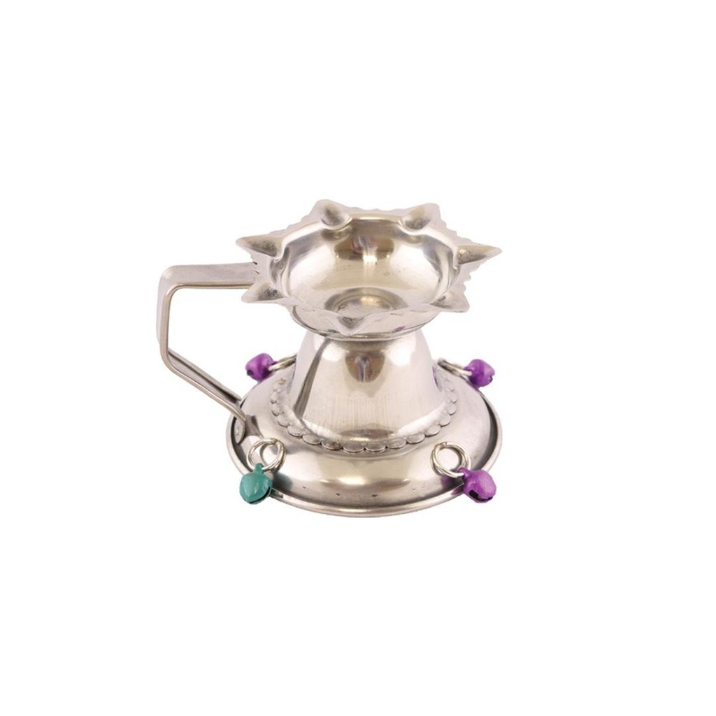 Stainless Steel Diya with Handle (4”)