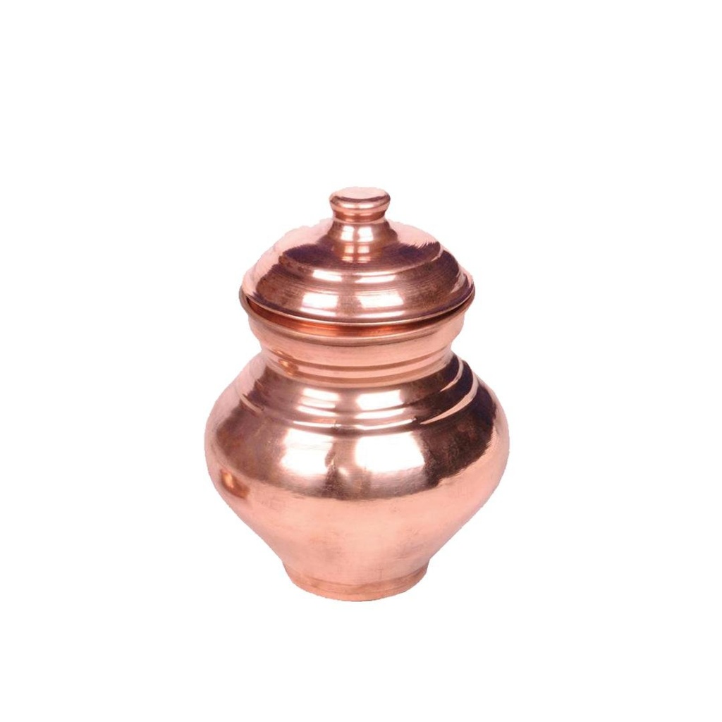 Copper Kalash with Lid (5.75”)