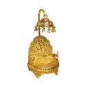 Gold Finish Singhasan with Chatr (10”)